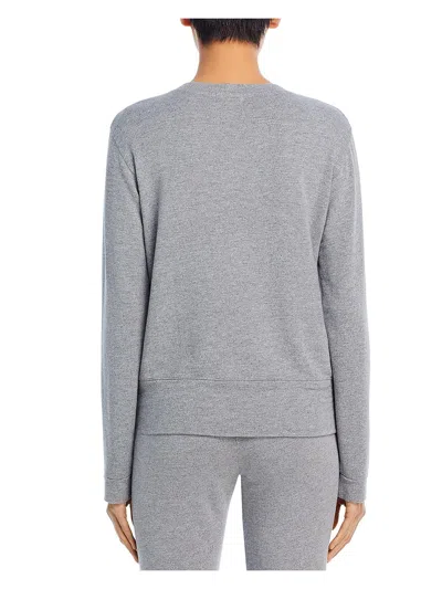 Monrow Womens Heathered Rayon Sweatshirt In Grey