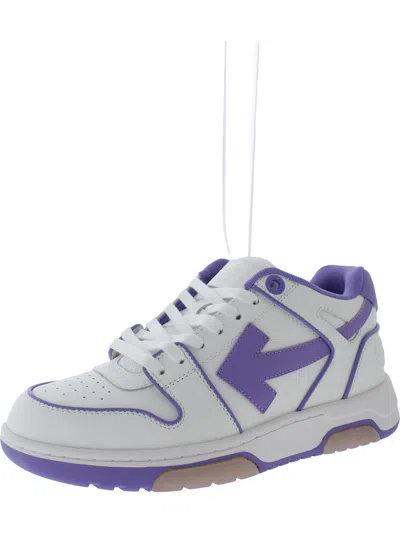 Off-white Womens Leather Casual Casual And Fashion Sneakers In Purple