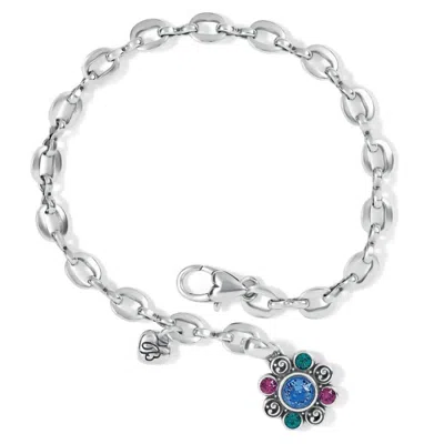 Brighton Women's Elora Gems Flower Bracelet In Silver-multi In Blue