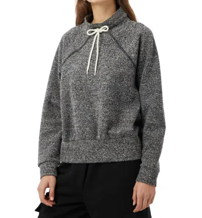 Varley Maceo Sweatshirt In Black/white In Grey