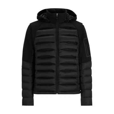 Hugo Boss Water-repellent Jacket With Detachable Sleeves And Hood In Black