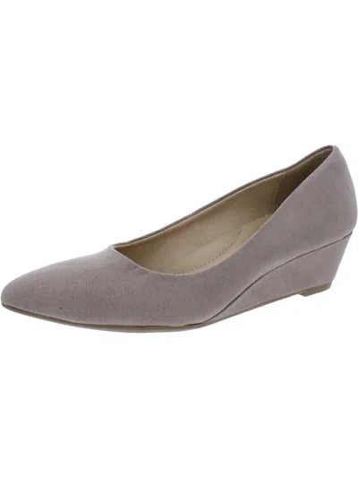 Cl By Laundry Alyce Womens Wedge Slip On Wedge Sandals In Grey