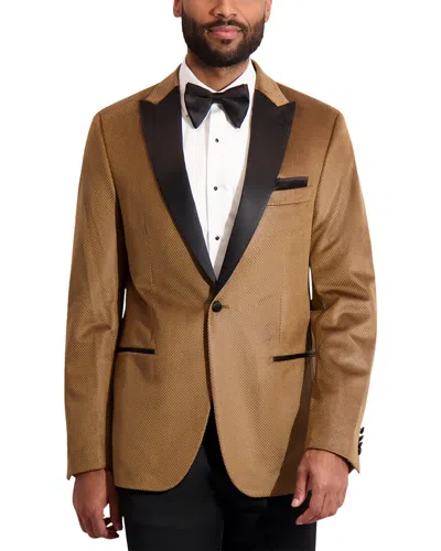 Ike Behar Velvet Tuxedo Jacket In Brown