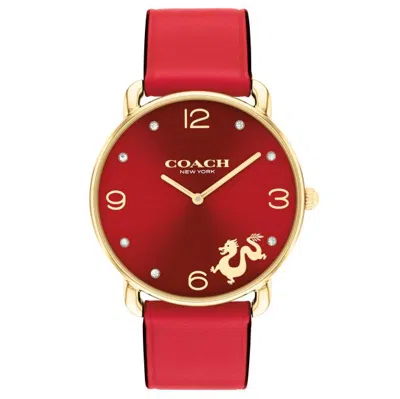 Coach Women's Elliot Lunar New Year 36mm Quartz Watch In Red