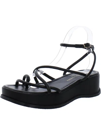 Chinese Laundry Clairo Womens Faux Leather Slingback Sandals In Black