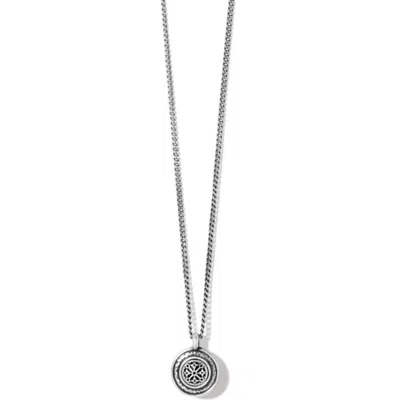 Brighton Women's Ferrara Disc Petite Necklace In Silver In Black