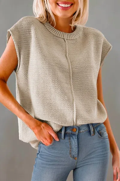 Aapparella Silhouette Sweater In Stone In Gold