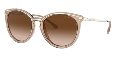 Michael Kors Women's 54mm Brown Tran. Light Gold Sunglasses In Multi