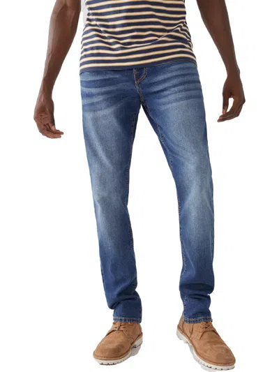 True Religion Geno Big T Mens Denim High Rise Slim Jeans In Blue
