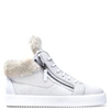 GIUSEPPE ZANOTTI GIUSEPPE ZANOTTI - WHITE RAM SKIN MID-TOP SNEAKER KRISS,RW7010300313