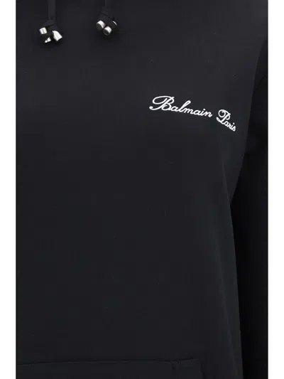 Balmain Sweatshirts In Eab Noir/blanc