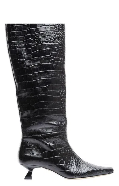 Rejina Pyo Pillar 40mm Leather Boots In Black