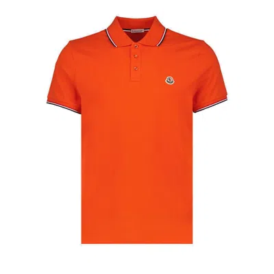 Moncler Logo Patch Short In Orange