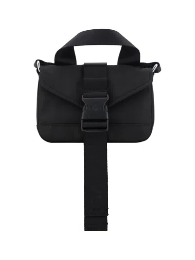 Ganni Tech Shoulder Bag In Black