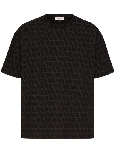 Valentino T-shirt Toile Iconographe In Black