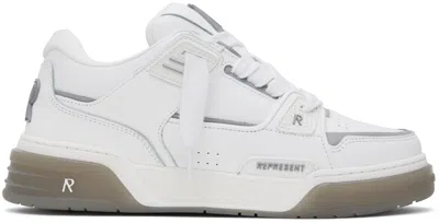Represent White Studio Sneakers In White/grey