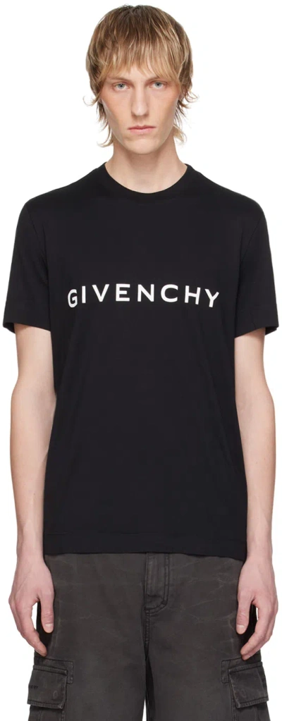 Givenchy Black Slim Fit T-shirt In 001-black