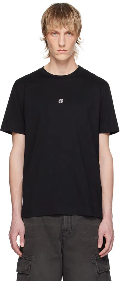 Givenchy Black 4g T-shirt In 001-black