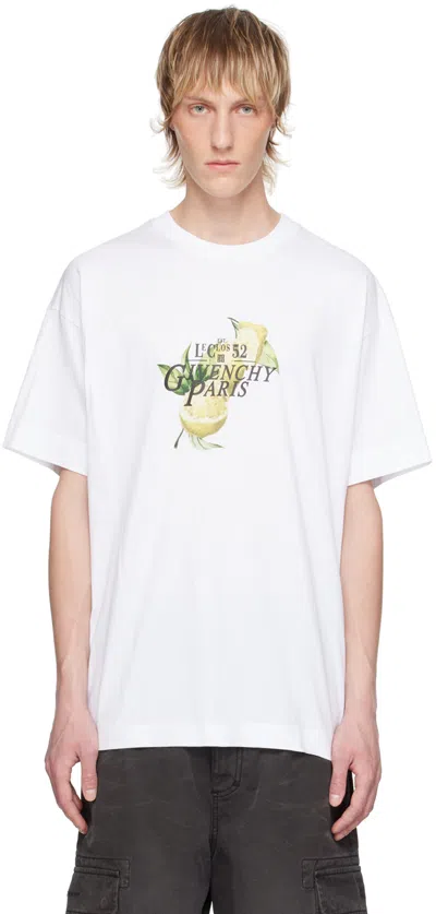 Givenchy White Lemons T-shirt In 100-white