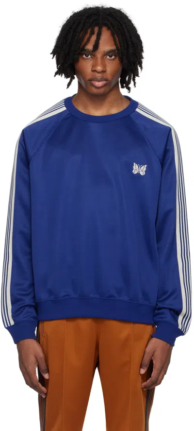Needles Track Logo-embroidered Sweatshirt In Blue