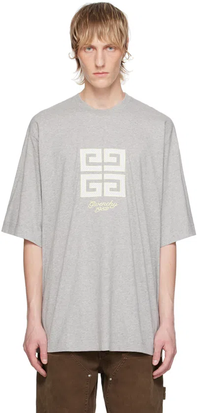 Givenchy Gray 4g T-shirt In 055 Light Grey