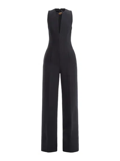 Stella Mccartney Chain-embellished Cotton Jumpsuit In Black