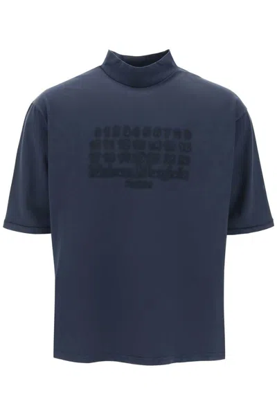 Maison Margiela Numeric Logo T-shirt With Seven In Blue