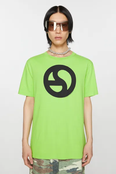 Acne Studios Women Printed T-shirt In Sharp Green