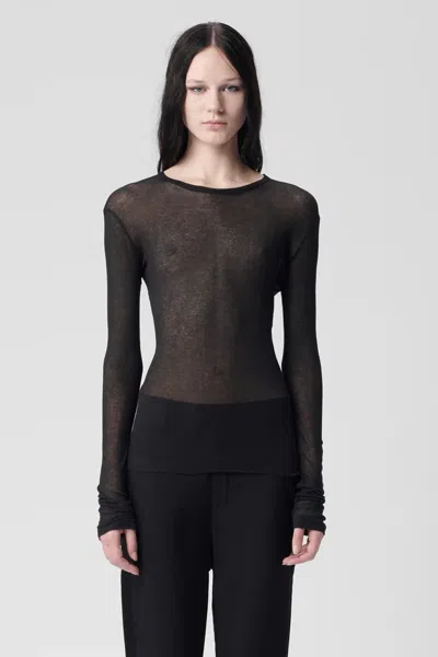 Ann Demeulemeester Women Fiene Slim Fit Long Sleeves T-shirt In 099 Black
