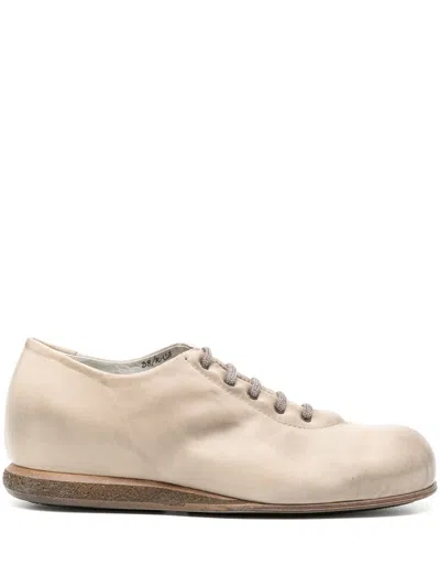 Cherevichkiotvichki Lace-up Calf Leather Shoes In Sand With Putty Stain