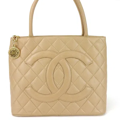 Pre-owned Chanel Beige Leather Tote Bag ()