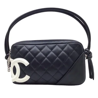 Pre-owned Chanel Cambon Line Black Leather Shoulder Bag ()