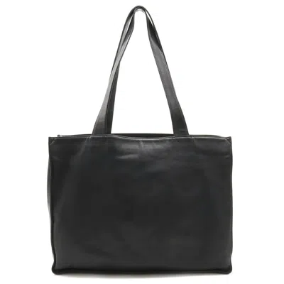 Pre-owned Chanel Coco Mark Black Leather Tote Bag ()