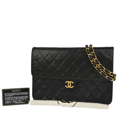 Pre-owned Chanel Timeless Black Leather Shopper Bag ()