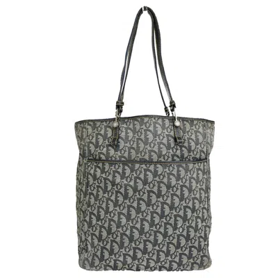 Dior Trotter Navy Canvas Shoulder Bag ()