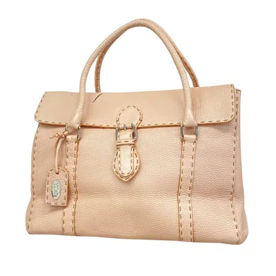 Fendi Selleria Pink Leather Tote Bag ()