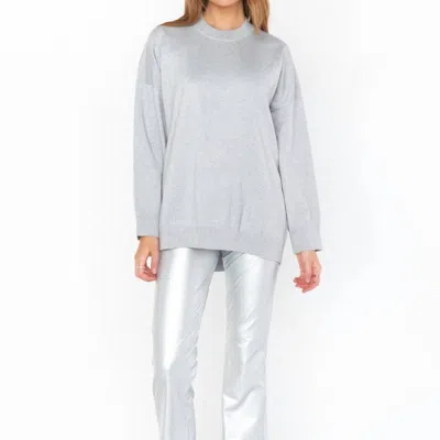 Show Me Your Mumu Nashville Pull Flare Pant In Silver In Grey