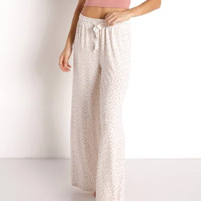 Z Supply Free As A Bird Leopard Pant In White Sand