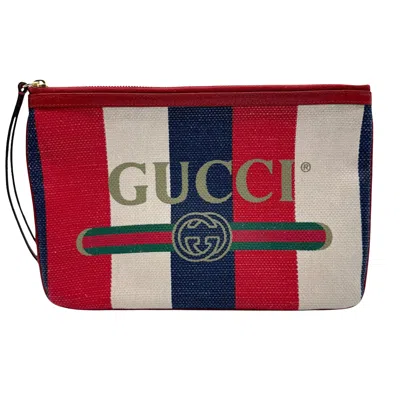 Gucci Baiedera Multicolour Canvas Clutch Bag ()