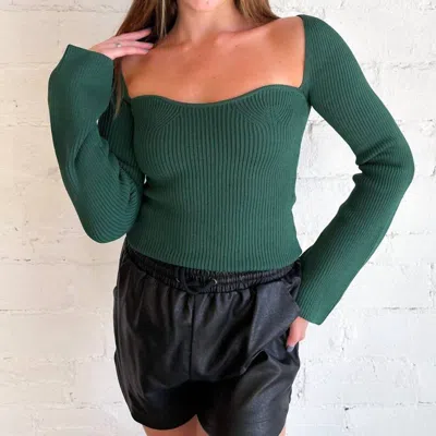 Olivaceous Evergreen Top In Green