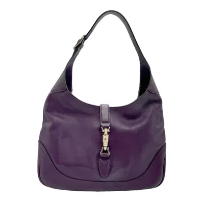 Gucci Jackie Purple Leather Shoulder Bag ()