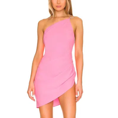 Amanda Uprichard Evie Chain Strap Mini Dress In Shocking Pink