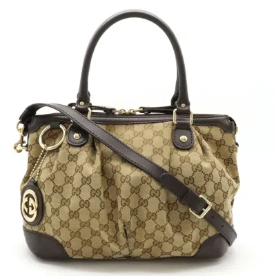 Gucci Sukey Beige Canvas Tote Bag ()