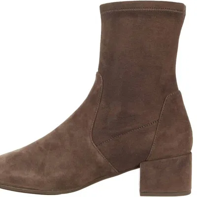 Gentle Souls Ella Leather Stretch Bootie In Brown