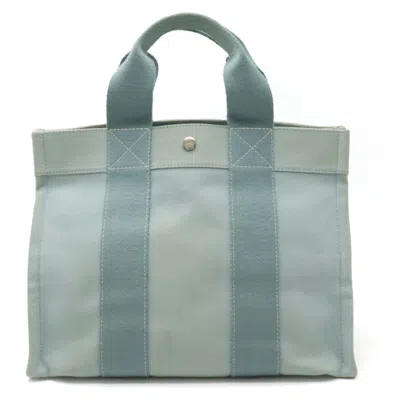 Hermes Hermès Bora Bora Blue Canvas Tote Bag ()