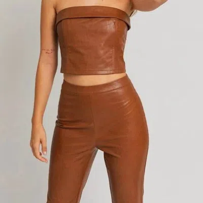 Le Lis Party Scene Corset Top In Brown