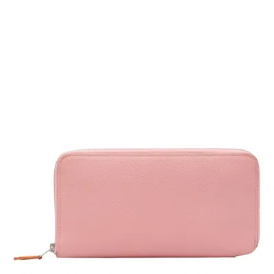 Hermes Hermès Pink Leather Wallet  ()