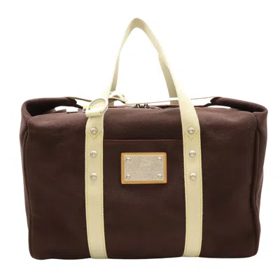 Pre-owned Louis Vuitton Antigua Brown Canvas Tote Bag ()