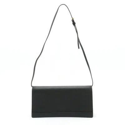 Pre-owned Louis Vuitton Honfleur Black Leather Shoulder Bag ()