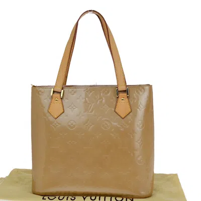 Pre-owned Louis Vuitton Houston Beige Patent Leather Shoulder Bag ()